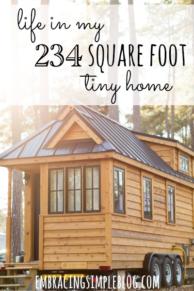 Could you live in a 234 square foot tiny home? An interview with a tiny home owner that you won't want to miss - she shares all of her tips for how she was able to downsize and simplify to live a more joyful life!