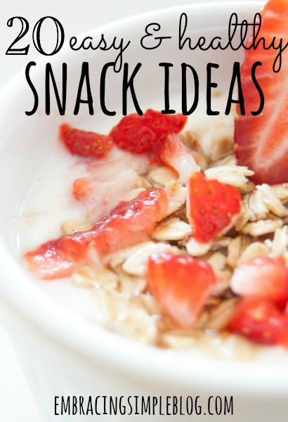 20 Easy & Healthy Snack Ideas! Great inspiration to spice up your snacks and keep up with your healthy lifestyle and busy schedule.