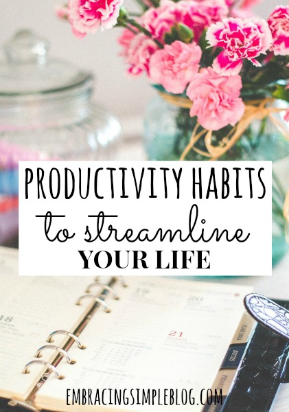 Implement these Productivity Habits to Streamline Your Life to feel more empowered. You will have more time and energy to devote to what you truly love!