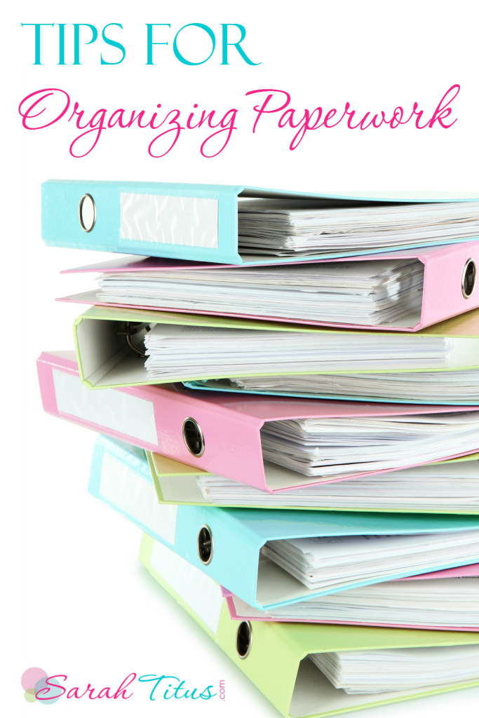 Tips for organizing paperwork