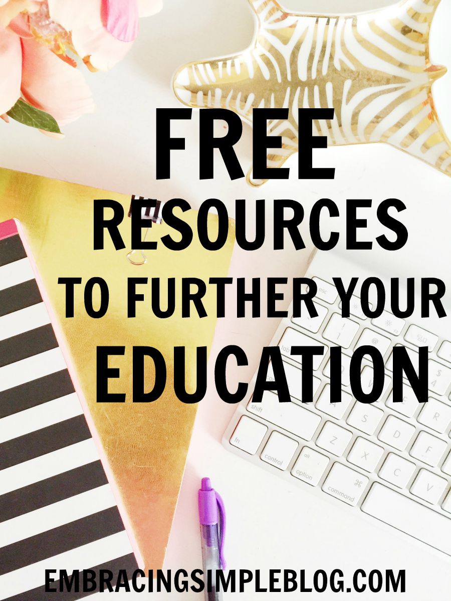 Learning new skills and furthering your education should continue beyond just your years of schooling! Use these free resources to further your education and build a skill set that will help you challenge yourself and succeed in life!