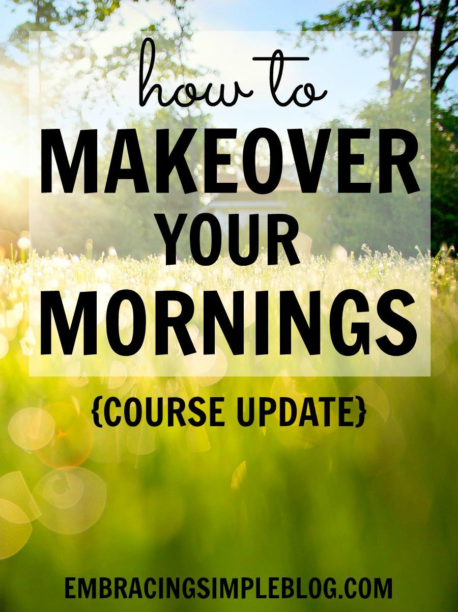 Are you tired of feeling rushed and stressed out in the mornings? Wish you could figure out how to get more done, have more organization in your life, and find time to spend on things you love? Revolutionize your productivity, streamline your routines, and invest your time in things that truly matter by learning how to makeover your mornings!