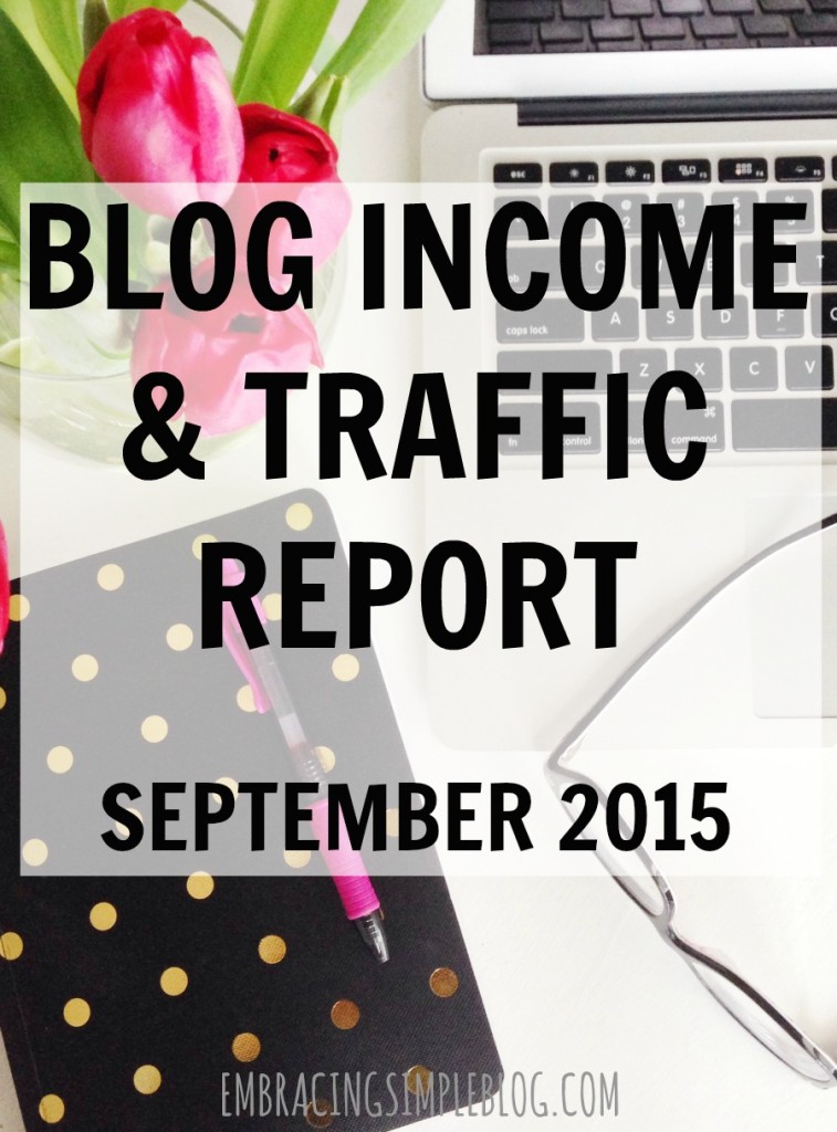 Want to know how I earned $500 last month through my blog? I'm sharing exactly how I earn an income from blogging in my September 2015 Blog Income and Traffic Report. Learn how to earn an income from home doing something you love!
