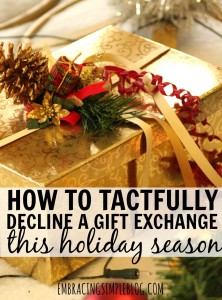 How to Tactfully Decline a Gift Exchange This Holiday Season