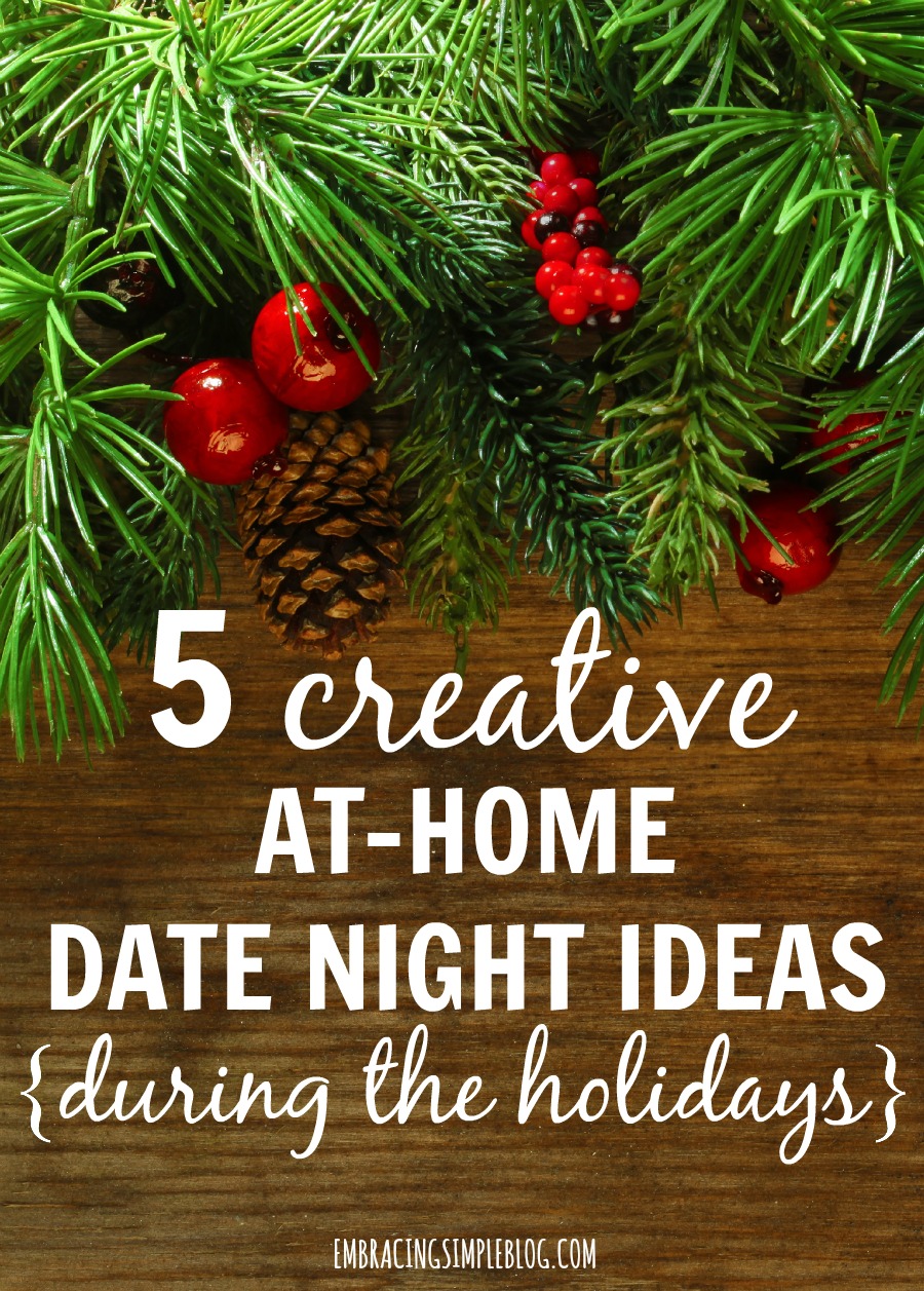 Are the holidays a time of stress and angst for you and your significant other? Click to read these awesome ways to spend some quality time together this holiday season that you don't even have to leave your home for! These are 5 creative ways to enjoy a date night at home during the holidays :)