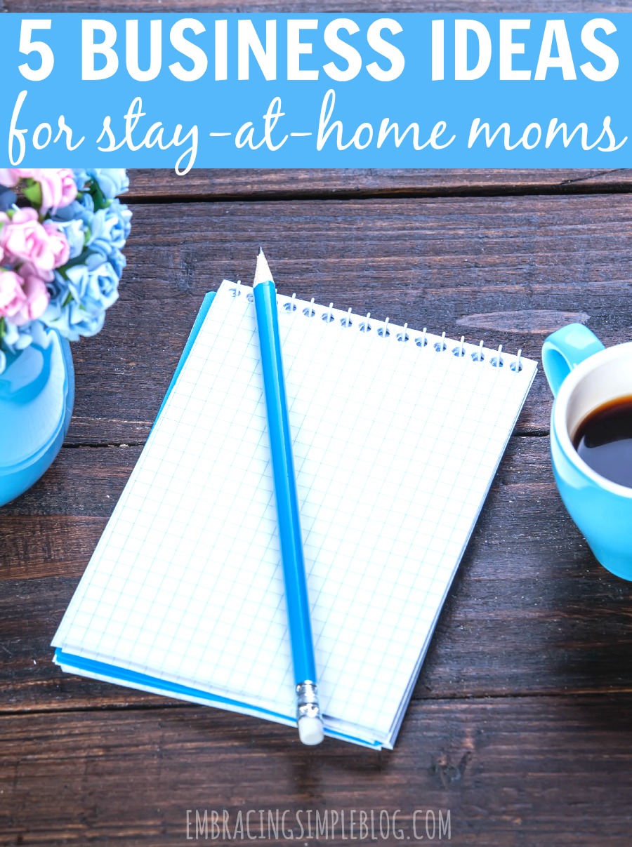 Do you have the desire to create a business of your own to channel your creativity into and earn an income from? Don't miss these 5 fantastic home business ideas for stay-at-home moms that require zero experience. Click to learn how to start your own business and earn an income while getting to be a stay-at-home mom!