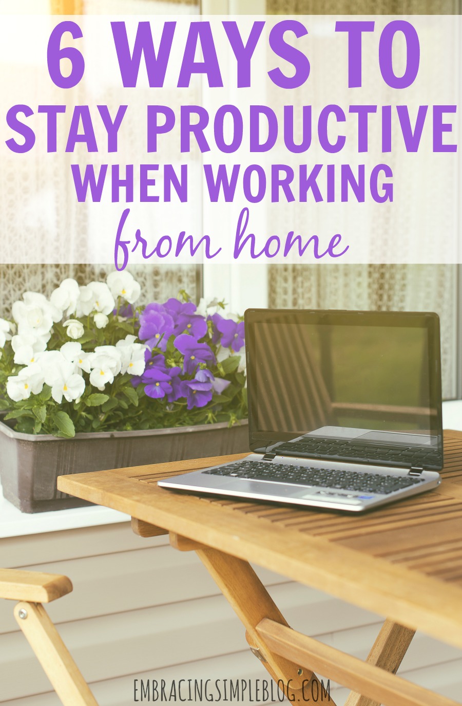 Do you struggle with being productive when you work from home? Read these fabulous tips on 6 ways to stay productive when working from home that will help you to be more productive, so you can work smarter, not harder.
