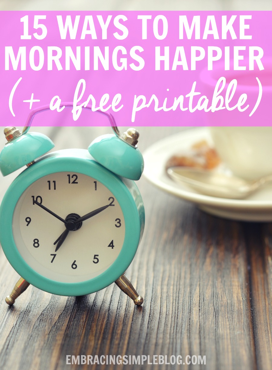 Do you feel like you wake on the wrong side of the bed....every single day? As a night owl by nature, I'm here to tell you that mornings CAN be enjoyable, even if you aren't a morning person. Read these 15 life-changing ways to make your mornings happier, plus receive a free printable checklist to help you implement these changes into your own life!