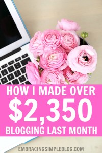 Want to know how I made over $2,350 from blogging last month as a stay-at-home Mom? Click to read exactly how I earn an income from blogging in my December 2015 Blog Income and Traffic Report!