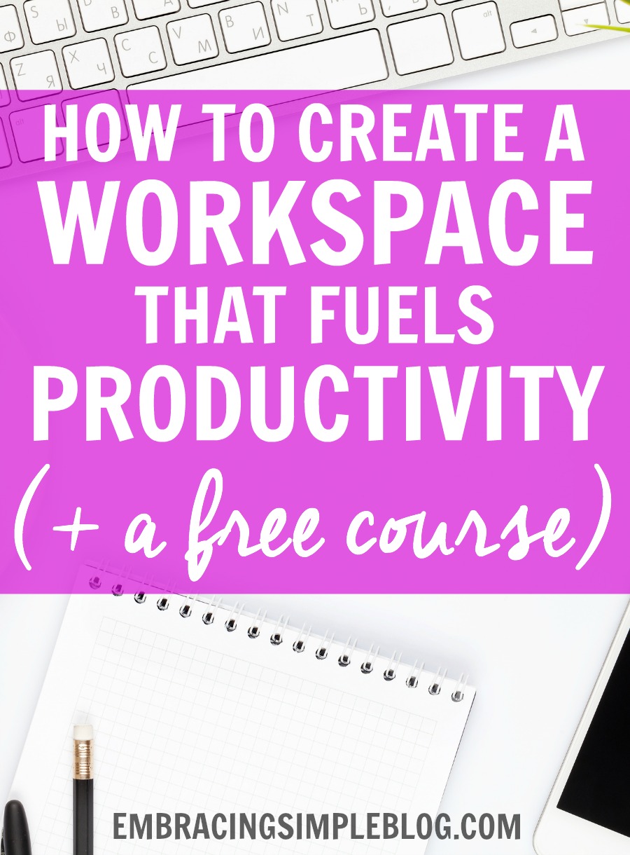 Do you often find yourself struggling to be productive while working in your home office or at your desk at work? Read these awesome tips to figure out how to create a workspace that fuels productivity so you can be a productivity beast! :) Plus a free course to learn even more time management tips!