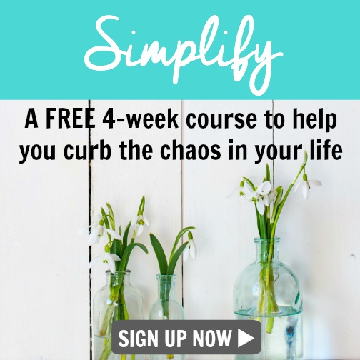  This FREE 4-week course is designed to help you simplify and curb the chaos in your life. This course is complete with actionable strategies that can be immediately applied to your own life; don't miss out on this opportunity to sign up today for free! :) 