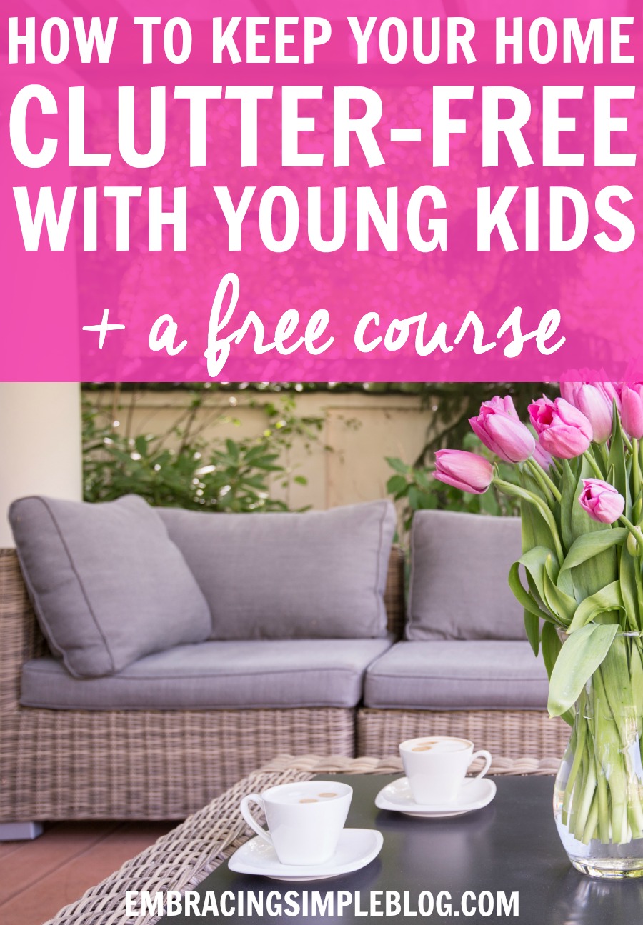 It can be so difficult to keep clutter at bay when you have babies or toddlers running around your home! Click to read these great tips for how to keep your home clutter-free with young kids, and to sign up for a FREE COURSE with even more wonderful decluttering tips :) 