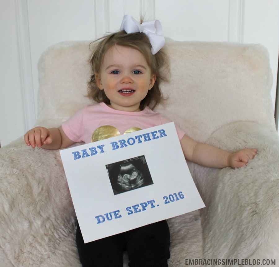 baby number 2 announcement