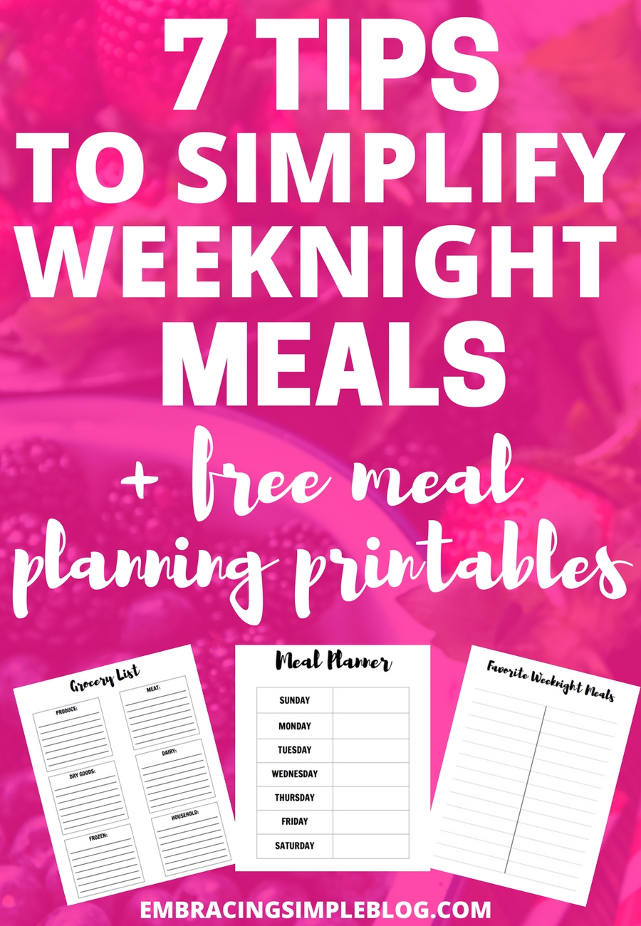 How To Meal Plan: 5 Secrets For Conquering Weeknight Dinners