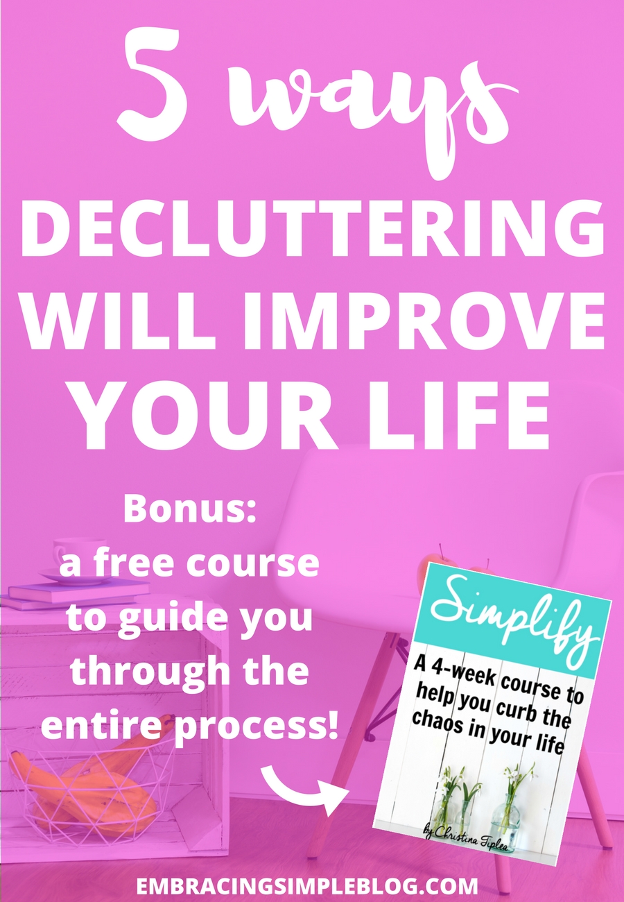 Do you feel like your possessions are swallowing you whole? This post will be the inspiration you need to take back control of your life once and for all! Don't miss these 5 ways decluttering will improve your life :)