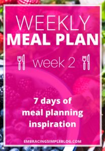 Meal Plan Sunday - Week 2 - Christina Tiplea